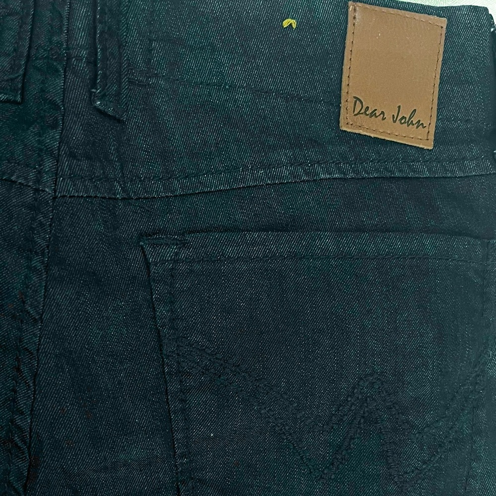 Dear John Virtue Jeans Dark Blue Belo Bottom Flare size 27 x 33  7.5” Rise - Picture 5 of 8